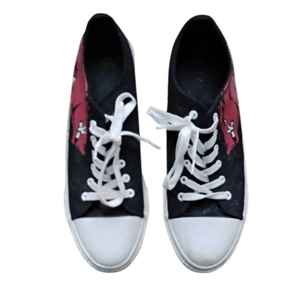 NEW FOCO Arkansas Razorbacks Sneakers Men’s 12 Black Red Hog Logo